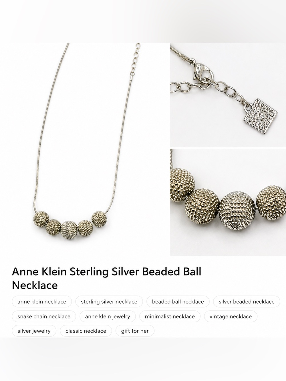 Anne Klein Sterling Silver Necklace
